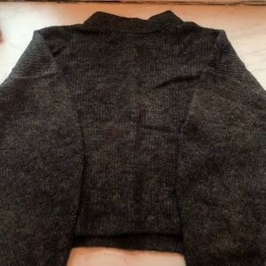 H&M Women's Dark Charcoal Mock-Neck Sweater